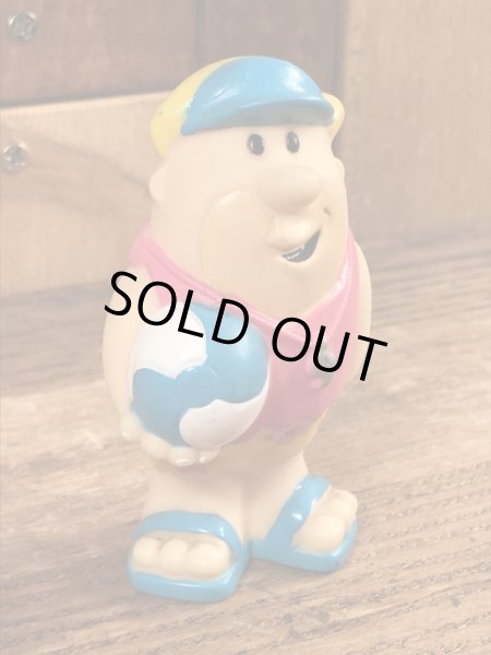 90年代頃のフリントストーンのバーニーのビンテージのソフビフィギュア