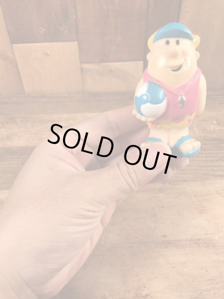 90年代頃のフリントストーンのバーニーのビンテージのソフビフィギュア