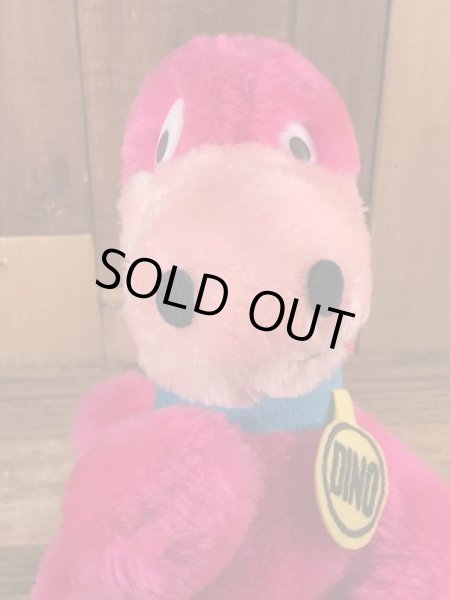 80年代頃のフリントストーンのディノのビンテージのぬいぐるみ