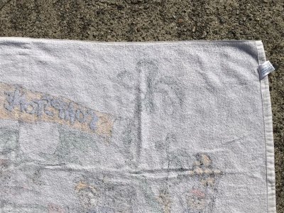 画像1: Flintstones “Soapstone Derby” Cotton Towel　フリントストーン　ビンテージ　タオル　80年代