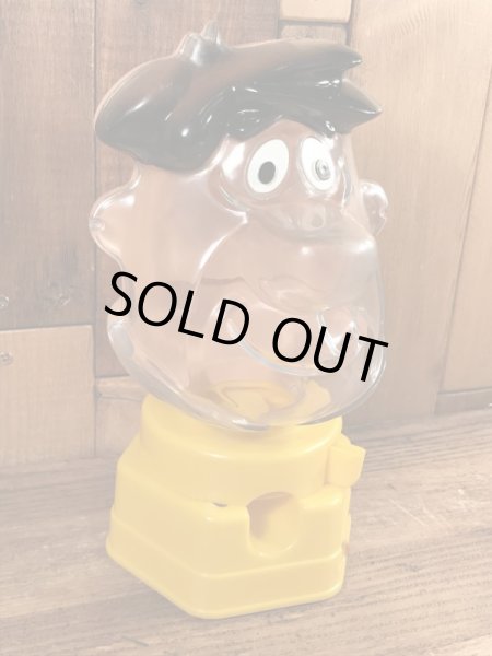 70年代頃のフリントストーンのフレッドのビンテージのガムボールマシン