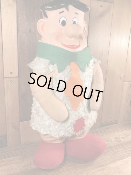 60年代頃のフリントストーンのフレッドのビンテージのラバーフェイスドール