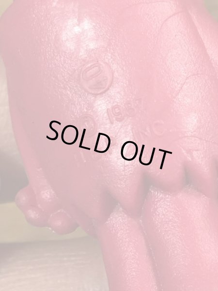 80年代頃のフリントストーンのバーニーのビンテージのラバーフィギュア