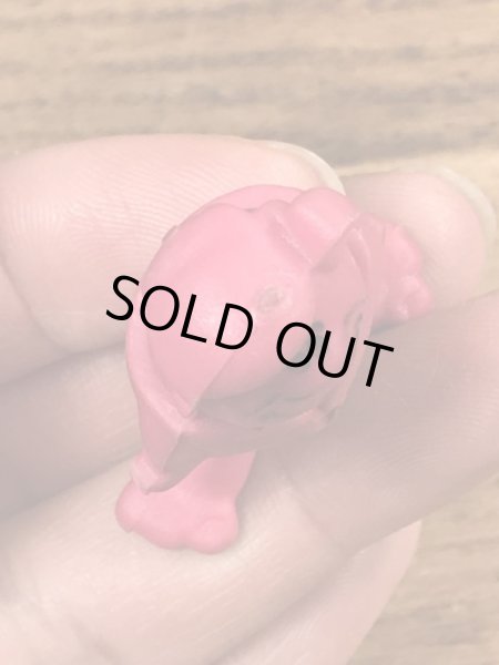 80年代頃のフリントストーンのバーニーのビンテージのラバーフィギュア