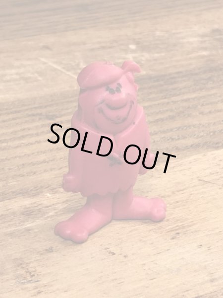 80年代頃のフリントストーンのバーニーのビンテージのラバーフィギュア