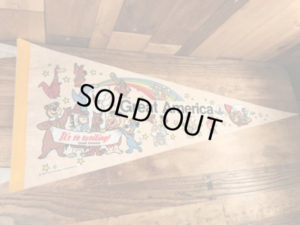 80年代のハンナバーベラのグレートアメリカのビンテージのペナント