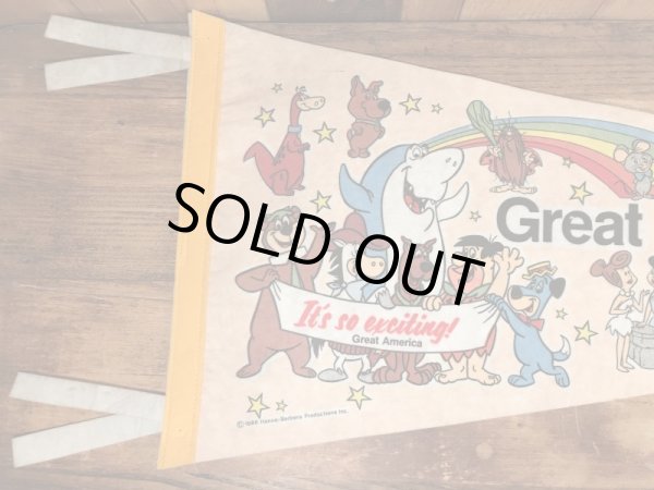 80年代のハンナバーベラのグレートアメリカのビンテージのペナント