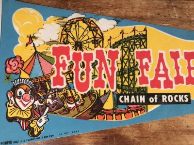 画像2: Impko Fun Fair Park Chain of Rocks Pennant　チェインオブロック　ビンテージ　ペナント　遊園地　60年代