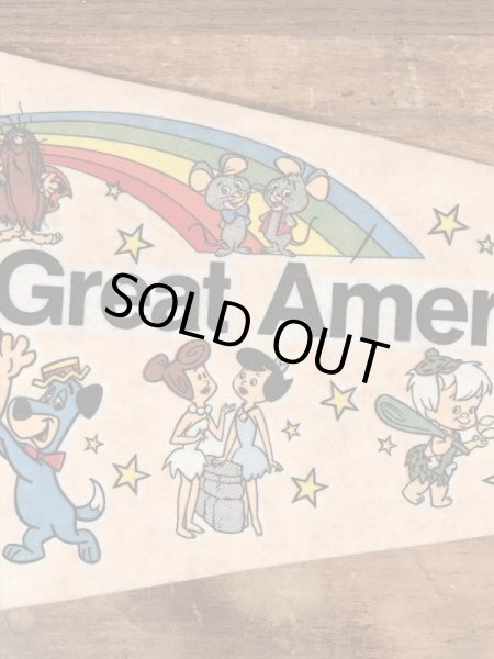 80年代のハンナバーベラのグレートアメリカのビンテージのペナント