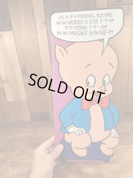 ルーニーテューンズのポーキーピッグのヴィンテージ雑貨