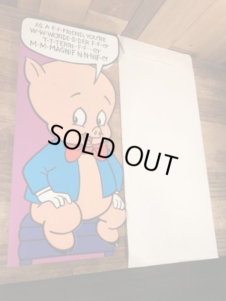 ルーニーテューンズのポーキーピッグのヴィンテージ雑貨