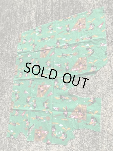 ルーニーテューンズのダフィーダックのビンテージの端切れ生地