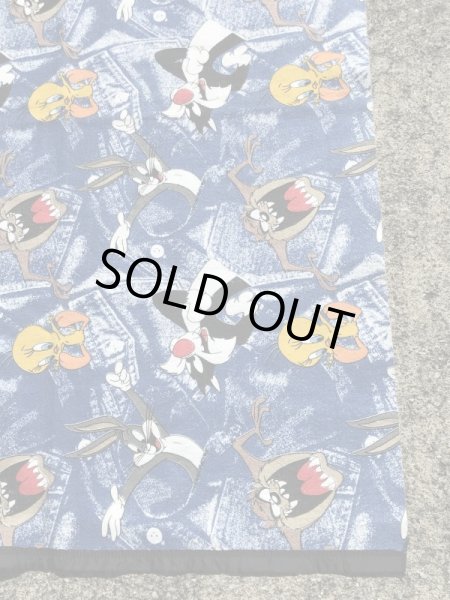 90年代~のルーニーテューンズのビンテージのブランケット