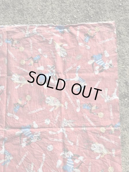 ワーナーブラザーズのルーニーテューンズのビンテージの端切れ布