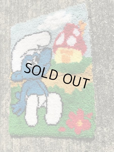 70年代のスマーフのビンテージのラグマット