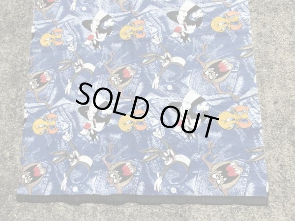 90年代~のルーニーテューンズのビンテージのブランケット