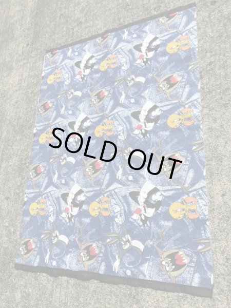 90年代~のルーニーテューンズのビンテージのブランケット