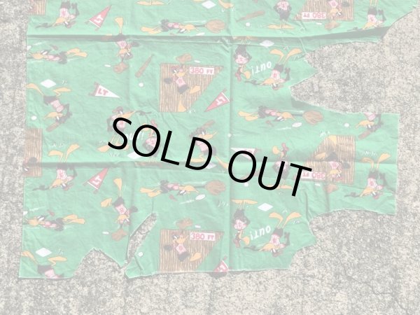 ルーニーテューンズのダフィーダックのビンテージの端切れ生地