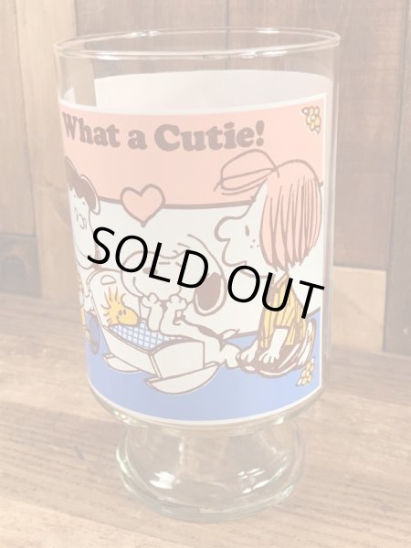 70年代のスヌーピーのヴィンテージのビッググラス