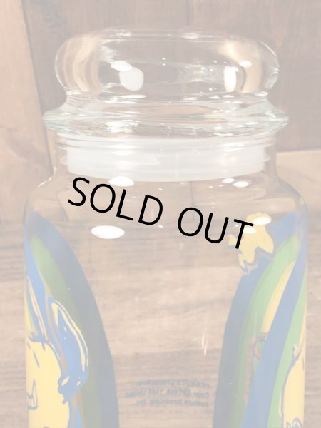 70〜80年代のスヌーピーのビンテージのガラスキャニスター