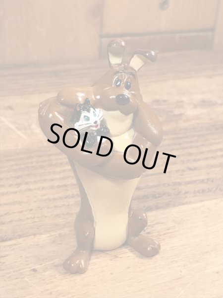 90年代のルーニーテューンズのマークアントニーとプッシーフットのビンテージのPVCフィギュア