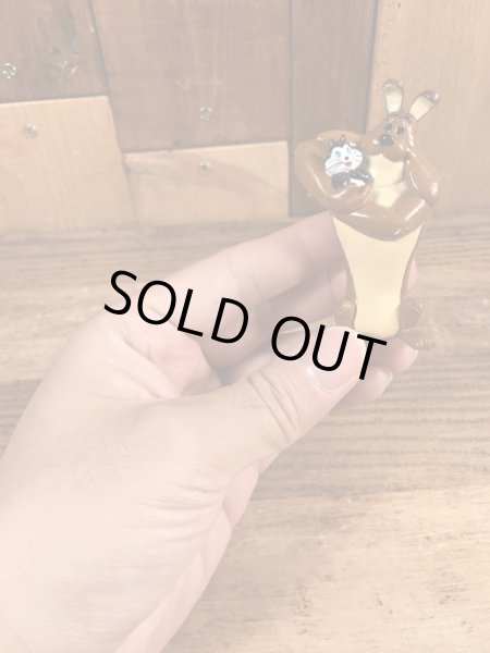 90年代のルーニーテューンズのマークアントニーとプッシーフットのビンテージのPVCフィギュア