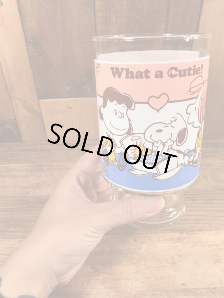 70年代のスヌーピーのヴィンテージのビッググラス