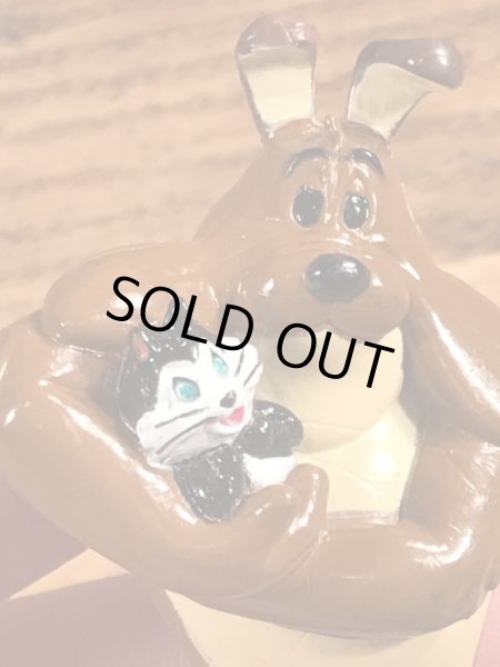 90年代のルーニーテューンズのマークアントニーとプッシーフットのビンテージのPVCフィギュア