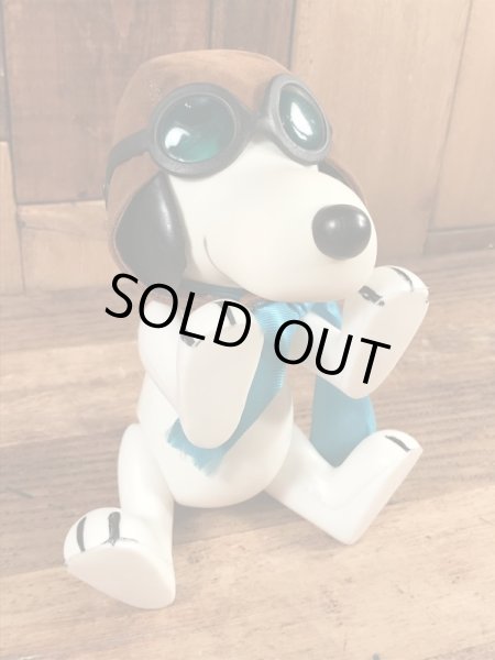 60年代のフライングエースのスヌーピーのヴィンテージのポケットドール