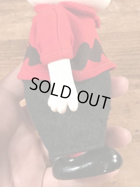 60年代のスヌーピーのチャーリーブラウンのヴィンテージのポケットドール