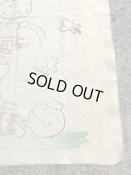 70年代のスヌーピーのビンテージのブランケット