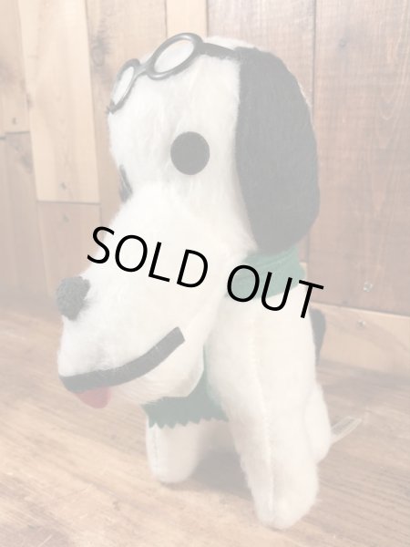 60~70年代のフライングエースのスヌーピーのビンテージのぬいぐるみ