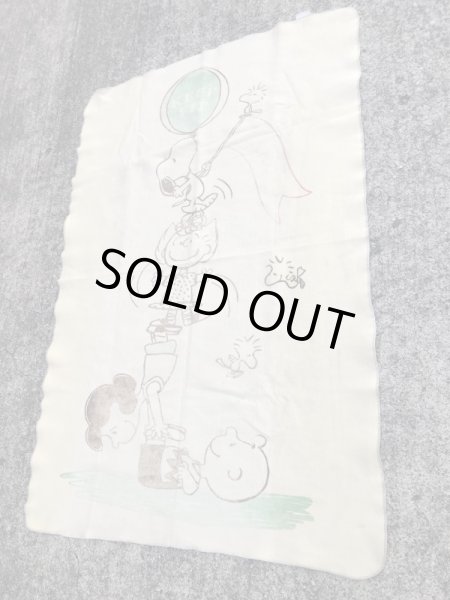 70年代のスヌーピーのビンテージのブランケット