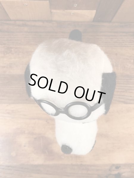 60~70年代のフライングエースのスヌーピーのビンテージのぬいぐるみ