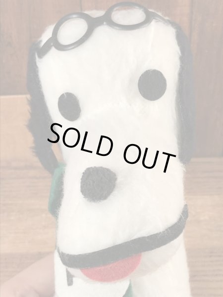 60~70年代のフライングエースのスヌーピーのビンテージのぬいぐるみ