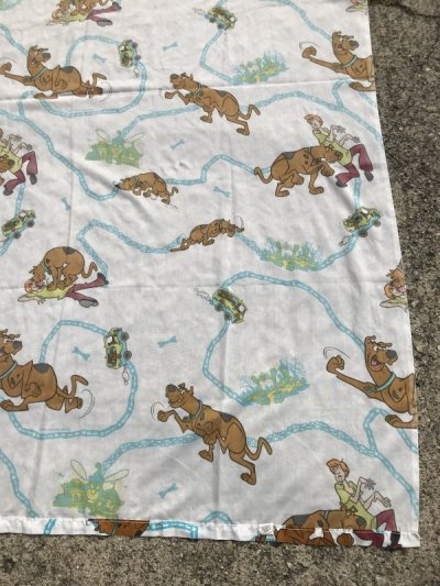 画像1: Hanna Barbera “Scooby Doo” Twin Flat Sheet　スクービードゥー　ビンテージ　フラットシーツ　90年代