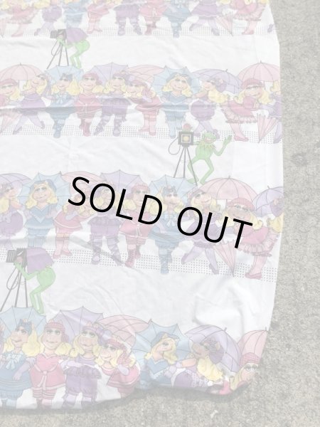 80年代のマペットショウのカーミットとミスピギーのビンテージのボックスシーツ