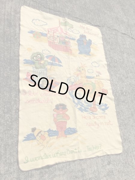 70年代のセサミストリートのヴィンテージのブランケット