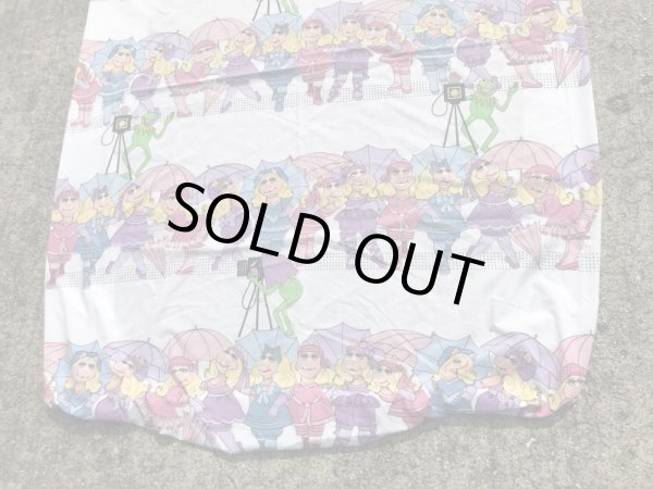 80年代のマペットショウのカーミットとミスピギーのビンテージのボックスシーツ