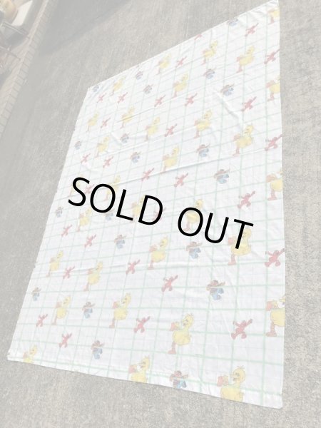 90年代のセサミストリートのビンテージのフラットシーツ