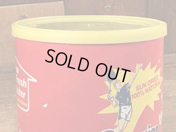 80年代のカリフォルニアレーズンのビンテージのTin缶