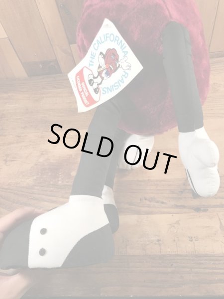 80年代のアドバタイジングキャラクターのカリフォルニアレーズンのヴィンテージのぬいぐるみ