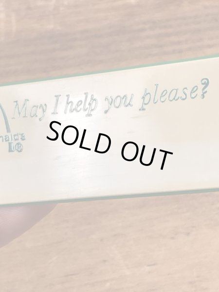 80年代のマクドナルドのヴィンテージのクルーバッジ