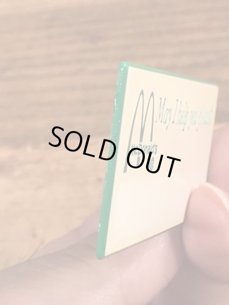 80年代のマクドナルドのヴィンテージのクルーバッジ