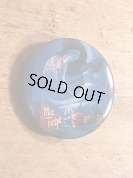 80年代のマクドナルドのマックトゥナイトのビンテージの缶バッジ