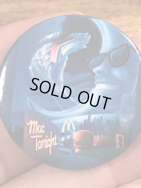 80年代のマクドナルドのマックトゥナイトのビンテージの缶バッジ