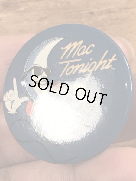 80年代のマクドナルドのマックトゥナイトのヴィンテージの缶バッチ