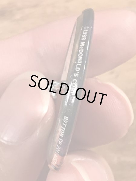 80年代の80年代のマクドナルドのマックトゥナイトのヴィンテージの缶バッジ