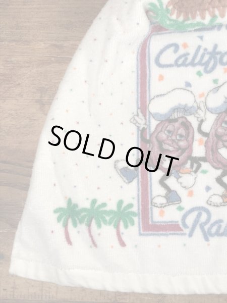 80年代のカリフォルニアレーズンのヴィンテージのキッチンタオル