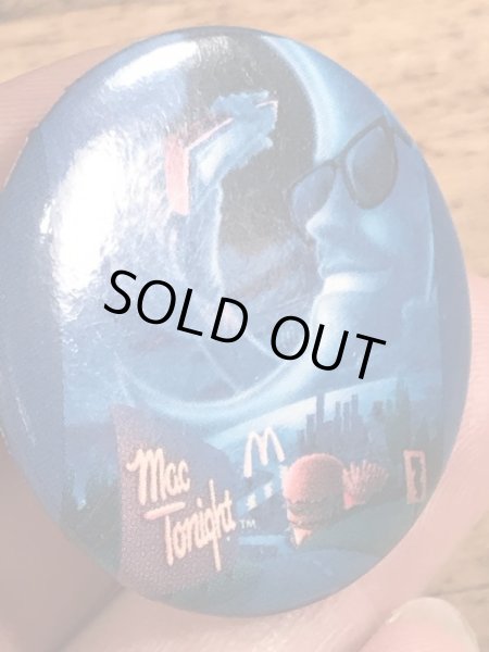 80年代のマクドナルドのマックトゥナイトのビンテージの缶バッジ